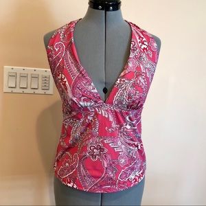 Ralph Lauren pink paisley halter top size 8